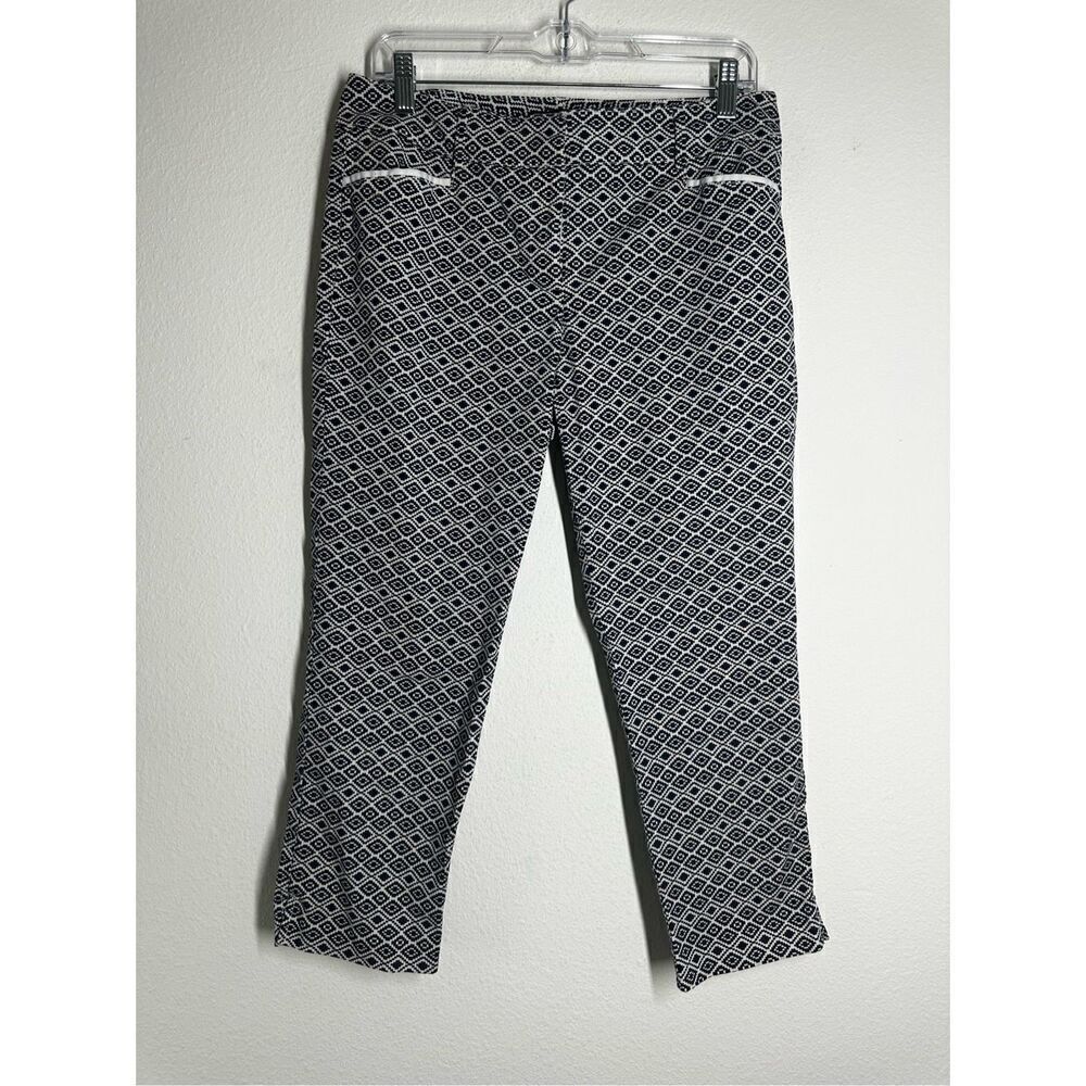 New York & Company Women’s Dress Slim Crop Capri Pants Size 8 Navy Blue Black